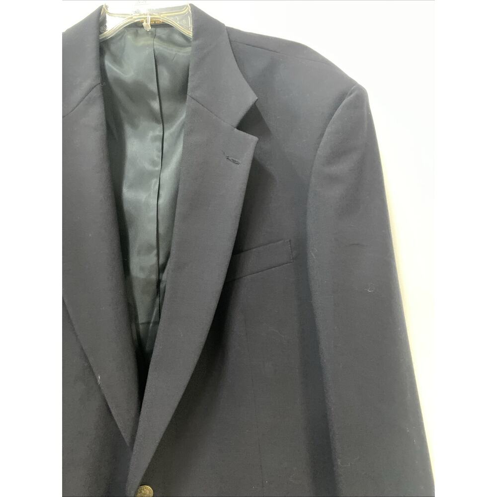 Oscar De La Renta Mens 44R Black 100% Wool 2-Buttons Blazer Sport Coat - Picture 5 of 16